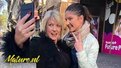 Play 56 Year Old MILF Amy and Teen Francesca DiCaprio in Lesbian Tinder Date