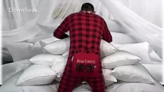 Play A Horny Guy Gets Wild with Pillow Humping and Fucks the Stuffing Until He Explodes in a Messy Bukkake
